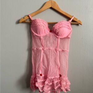 Victoria's Secret Pink Ruffle Chemise
